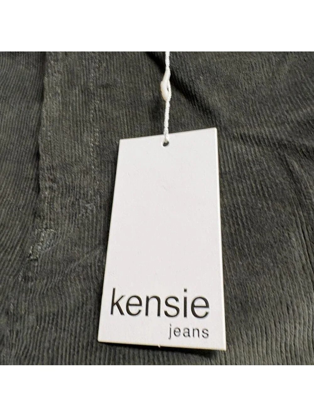 Kensie Jeans Womens The Tessa High Rise Bootcut Corduroy Pants Olive Green 12/31